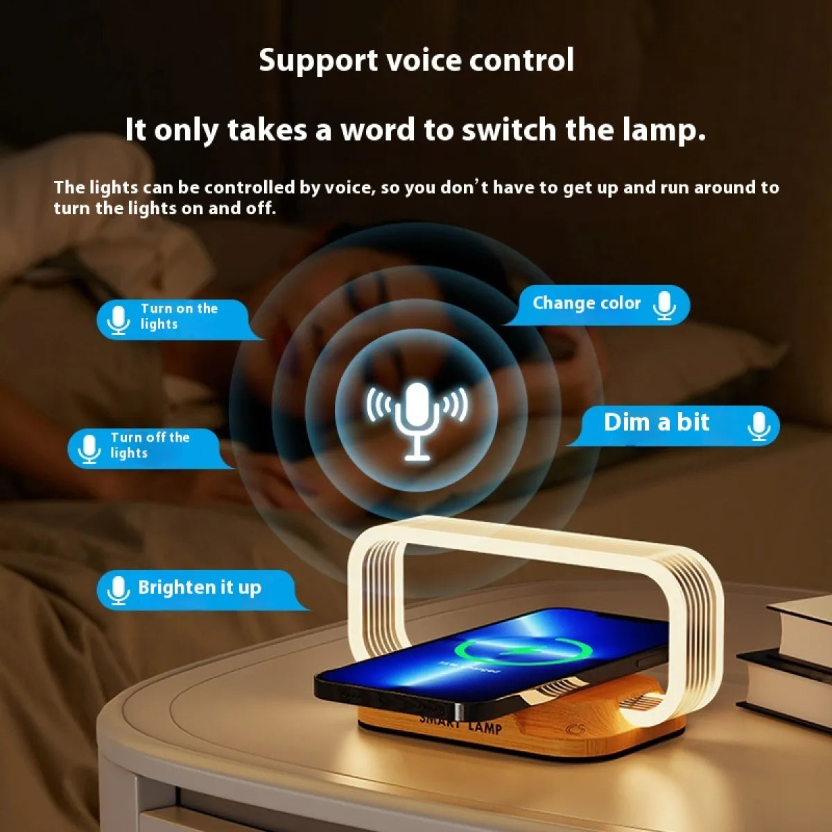 LumaDock™ – 3-in-1 Bedside Lamp & Wireless Charging Station